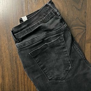 Black Zara Distressed Biker Jeans